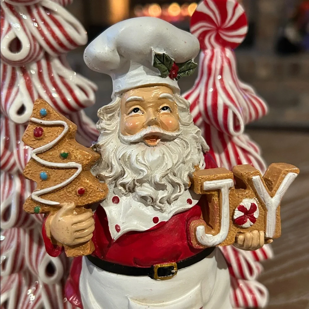NEW! Vintage Inspired Christmas Holiday Gingerbread Baking Santa Claus Chef